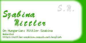 szabina mittler business card